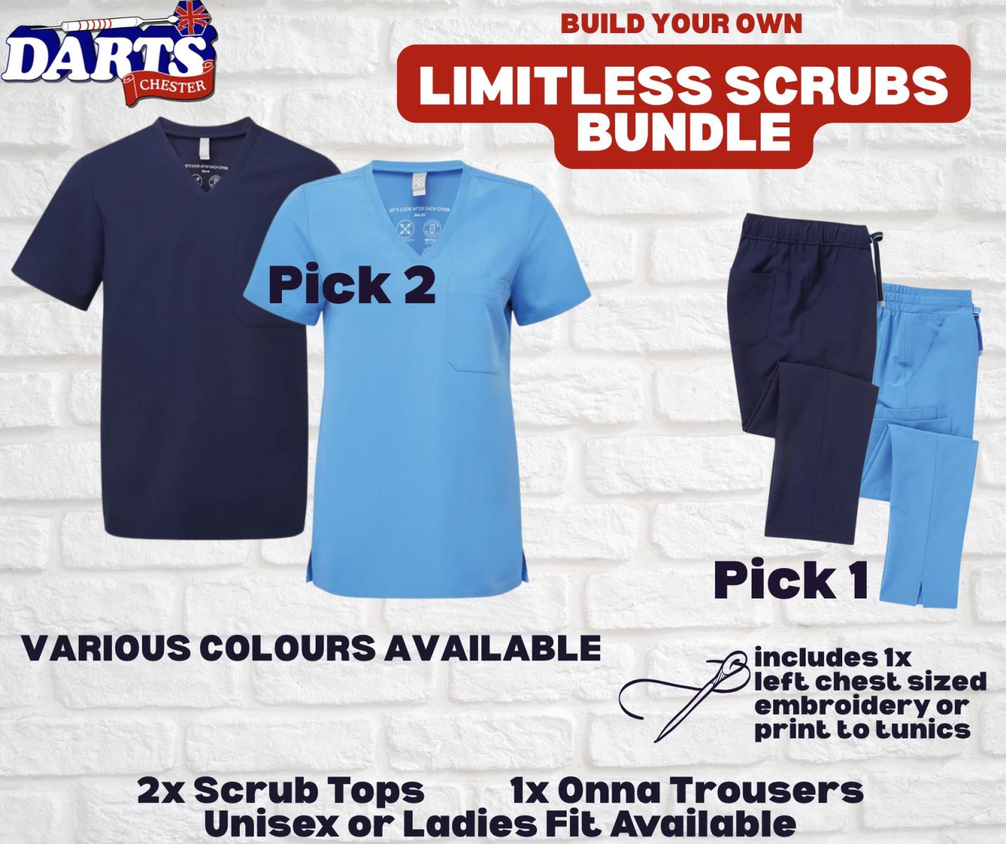 Healthcare scrubs bundle example